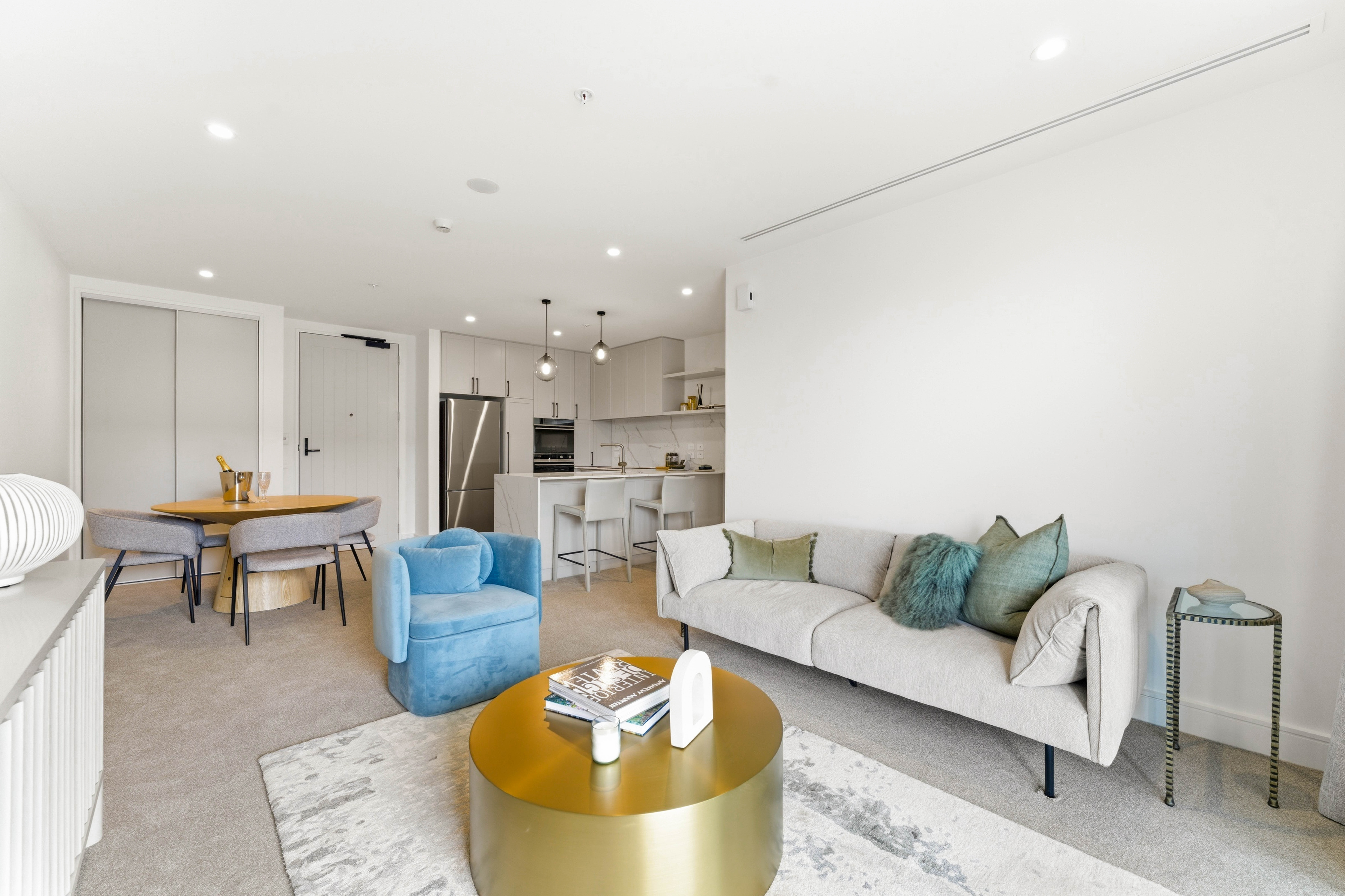 The Helier Apartment 402 Living Reverse
